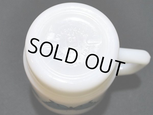 画像5: 70s-80s【FireKing】スタッキングマグ・バタフライ(青) (5)