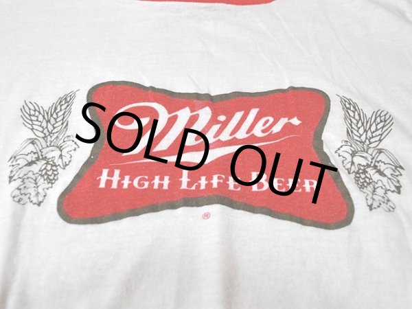 画像5: 1980s MillerBeerリンガーTシャツ (5)