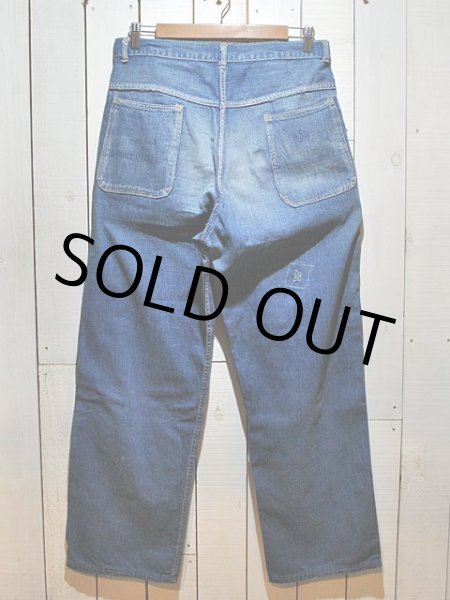 画像2: 1950sデニムワークパンツ w33 (2)