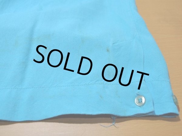 画像8: 1960s【KingLouie】チェーンステッチ刺繍レーヨンボーリングシャツ (8)