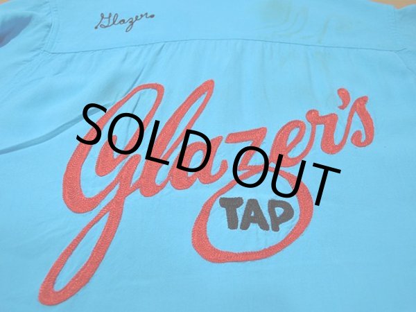 画像5: 1960s【KingLouie】チェーンステッチ刺繍レーヨンボーリングシャツ (5)