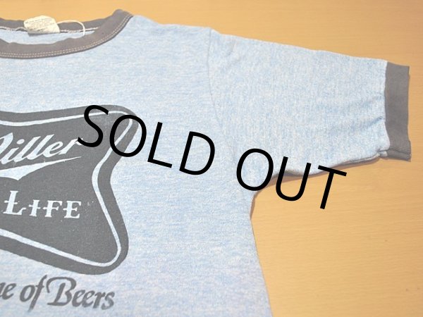 画像6: 〜1980s【Miller】Beerメーカー杢リンガーTシャツ (6)