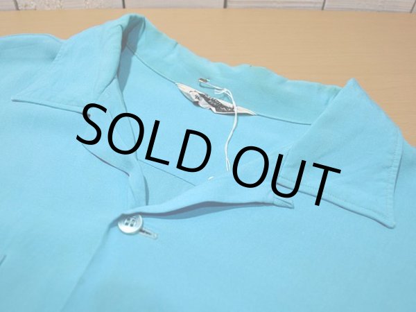 画像4: 1960sチェーンステッチ刺繍レーヨンボーリングシャツ (4)