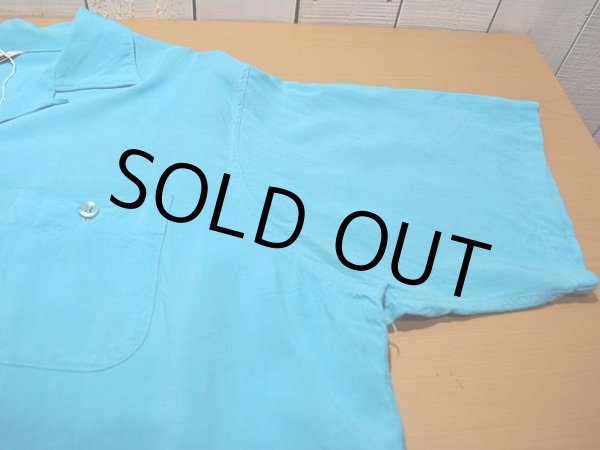 画像5: 1960sチェーンステッチ刺繍レーヨンボーリングシャツ (5)