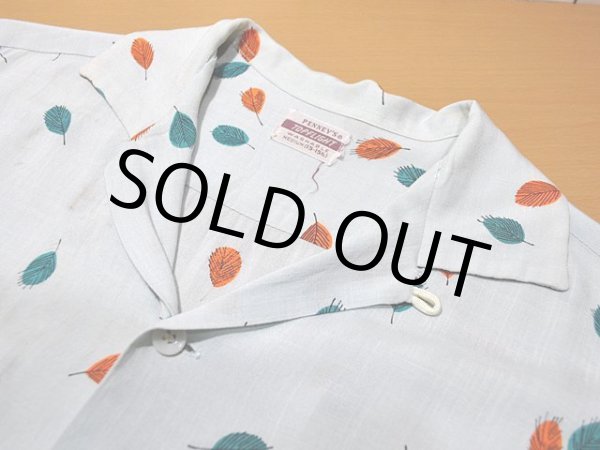 画像4: 1950s【PENNEY'S TOPFLIGHT】総柄レーヨンシャツ (4)