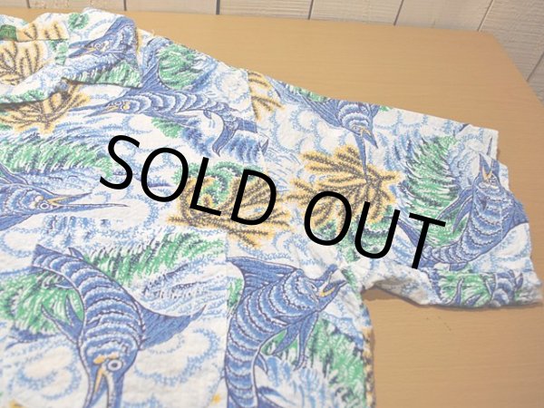 画像5: 1950s【ROYAL PALM】シアサッカーアロハシャツ (5)