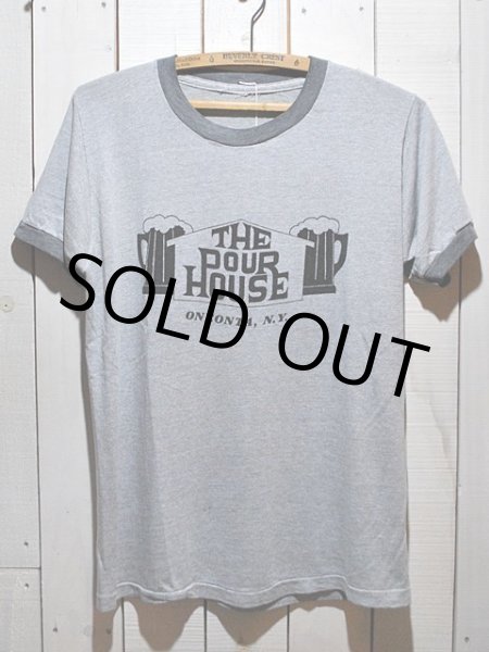 画像1: 1980s THE POUR HOUSE杢リンガーTシャツ  (1)
