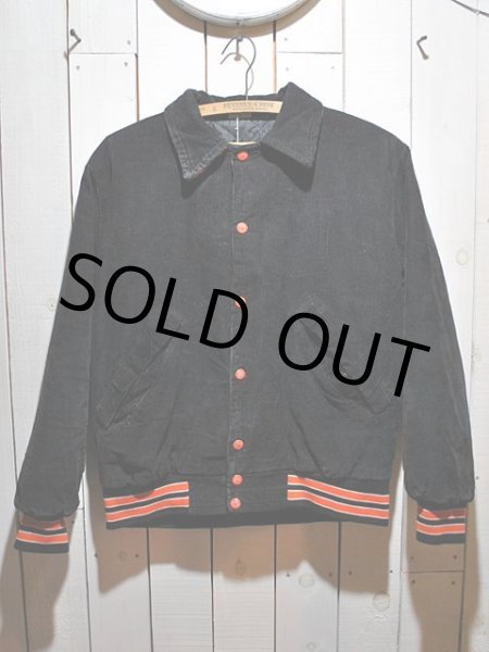 画像2: 1980s【Birdie】ブラックコーデュロイスタジャン (2)