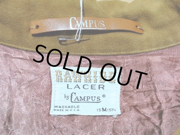 画像3: 1960s【CAMPUS】モールスキンレースアップシャツ  (3)