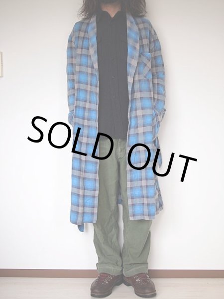 画像3: 1960s【McKenzie】プリントネルガウン　オンブレーチェック (3)