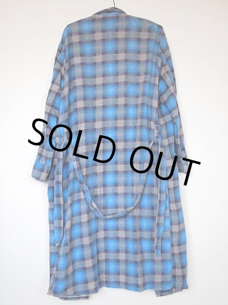 画像6: 1960s【McKenzie】プリントネルガウン　オンブレーチェック (6)