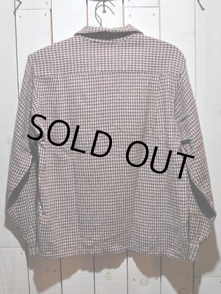 画像2: 1950s【ENSENADA】ウールシャツ　ギンガム (2)