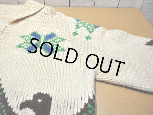 画像5: 1960sサンダーバード柄カウチンセーター (5)