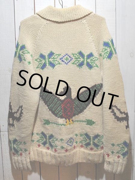 画像2: 1960sサンダーバード柄カウチンセーター (2)