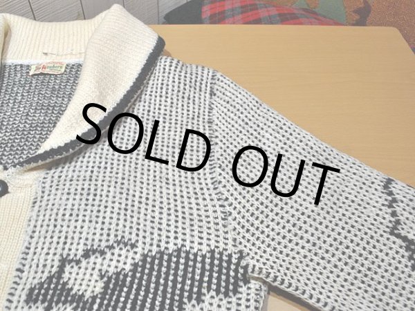 画像5: 1950s【Rambern】ショールカラーニットカーディガン (5)