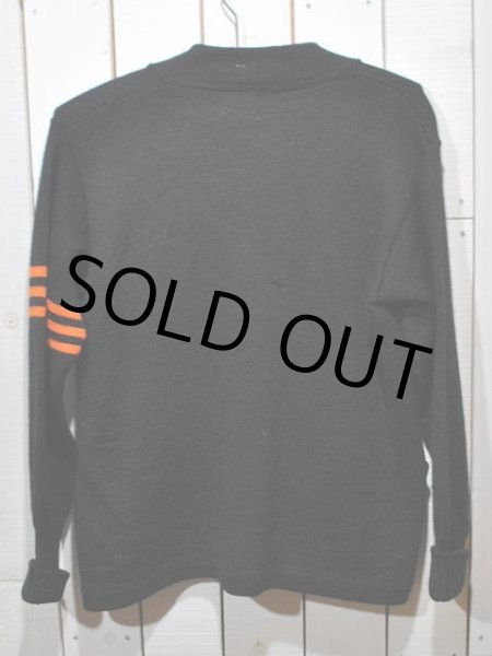 画像2: 1960s【VENUS】レタードカーディガン ブラック (2)