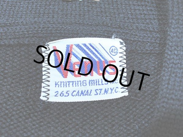 画像3: 1960s【VENUS】レタードカーディガン ブラック (3)