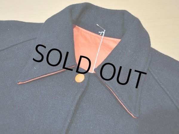 画像5: 1960s〜黒メルトンロングスタジャン (5)