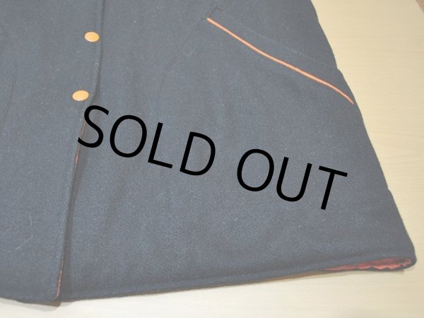 画像8: 1960s〜黒メルトンロングスタジャン (8)