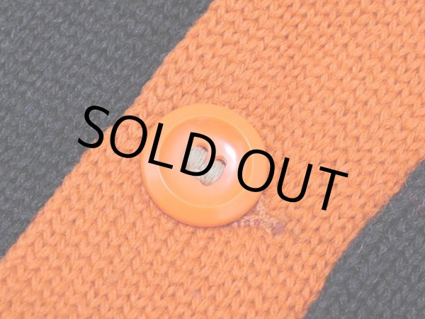 画像7: 1940s〜【INDIAN BRAND SPORTSWEAR】ツートンレタードカーディガン　黒オレンジ (7)