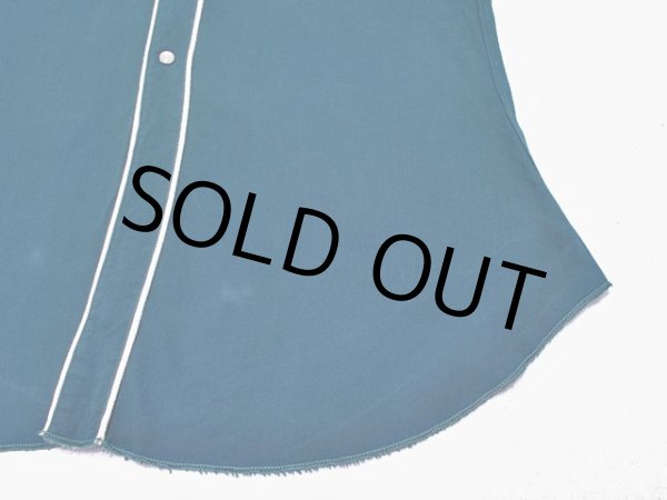 画像7: 1950s【HbarC】ツートン刺繍レーヨンギャバウエスタンシャツ (7)