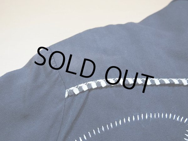 画像6: 1970s【HbarC】レーヨンギャバジン刺繍ウエスタンジャケット (6)