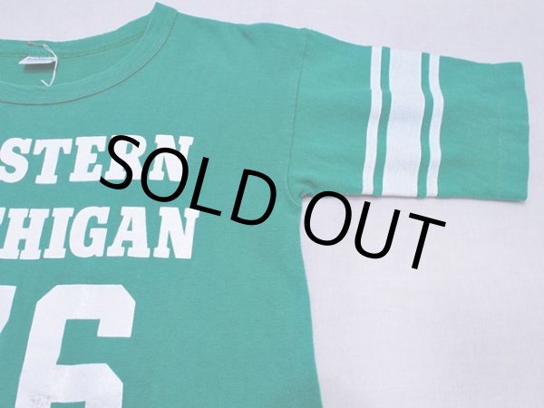 画像6: 1970s【Champion】ナンバリングフットボールTシャツ バータグ3段プリント　表記M (6)