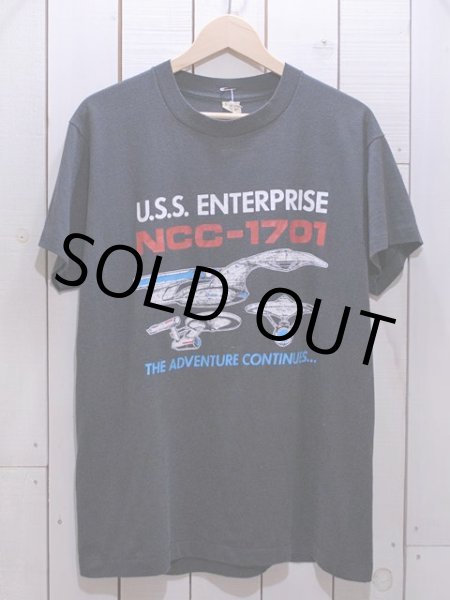 画像1: 1980s STAR TREK U.S.S. ENTERPRISE号Tシャツ　表記L (1)