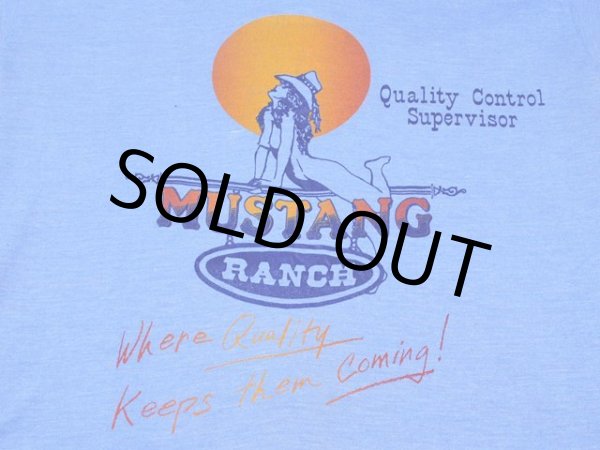 画像4: 1980s MUSTANG RANCH風俗Tシャツ　実寸ML (4)