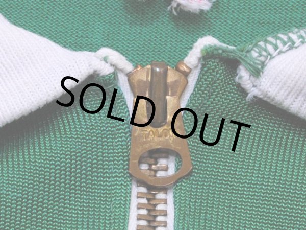 画像4: 1950s【Champion】レーヨンハーフジップシャツ ランタグ 表記L (4)