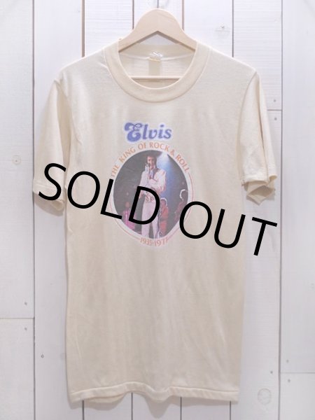 画像1: 1970s ELVIS THE KING OF ROCK＆ROLL Tシャツ　表記L (1)