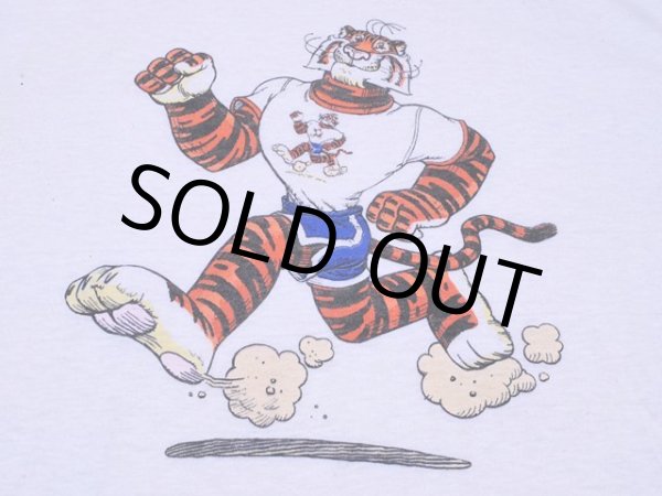 画像4: 1980s EssoTiger染込みリンガーTシャツ　実寸L (4)