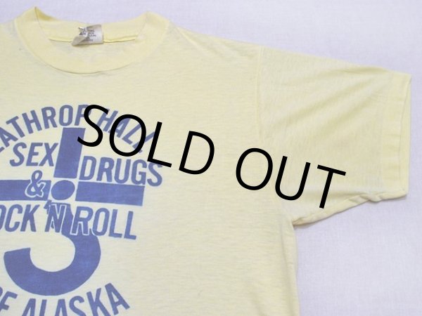 画像5: 1970s-80s SEX DRUGS＆ROCK'N ROLL染み込みプリントTシャツ　表記M (5)