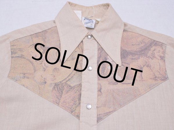 画像4: 1970s【KENNINGTON】隠れミッキーウエスタンシャツ　実寸SM (4)