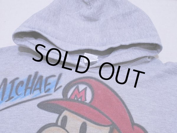 画像4: 1990s〜スーパーマリオスウェットパーカー　エアブラシペイント　表記M (4)