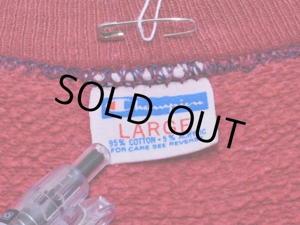 画像3: 1970s【Champion】HARVARDカレッジスウェット バータグ フロッキープリント　表記L (3)