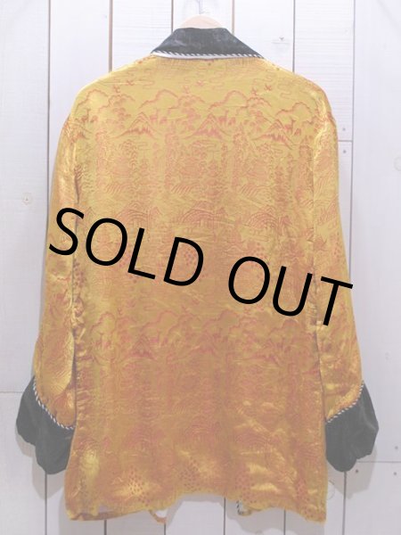 画像2: 1950s-60sスカガウン GOLD×BLACK　表記M (2)