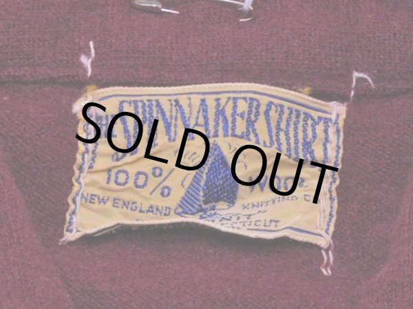 画像3: 1940s〜【THE SPINNAKER SHIRT】ハーフジップウールシャツ　実寸ML (3)