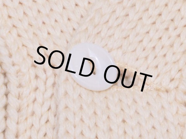 画像5: 1950s【PRINCETON】ローゲージニットカーディガン　実寸M (5)