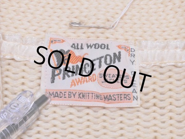 画像3: 1950s【PRINCETON】ローゲージニットカーディガン　実寸M (3)