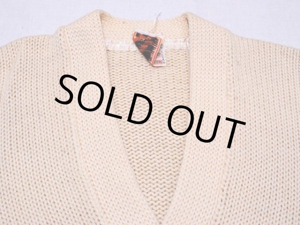 画像4: 1950s【PRINCETON】ローゲージニットカーディガン　実寸M (4)