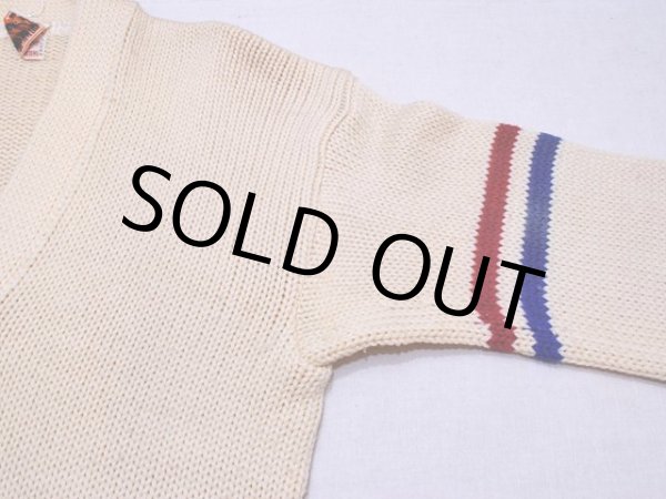 画像6: 1950s【PRINCETON】ローゲージニットカーディガン　実寸M (6)