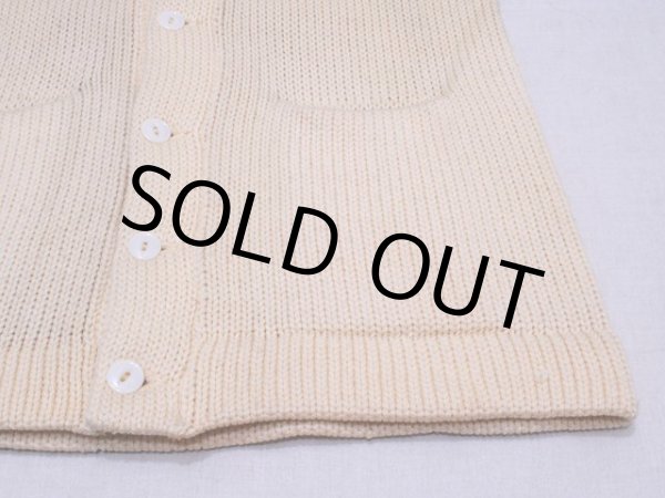 画像8: 1950s【PRINCETON】ローゲージニットカーディガン　実寸M (8)