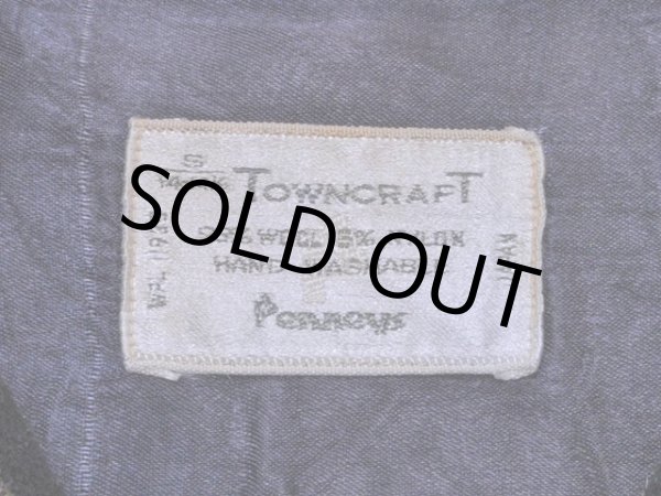 画像3: 1960s【TOWNCRAFT】ウールシャツ 黒チェック　表記S (3)