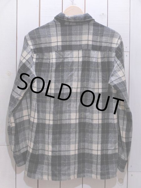 画像2: 1960s【TOWNCRAFT】ウールシャツ 黒チェック　表記S (2)