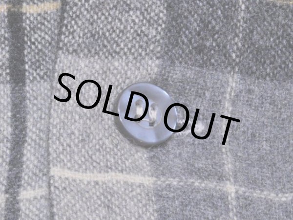 画像8: 1960s【TOWNCRAFT】ウールシャツ 黒チェック　表記S (8)