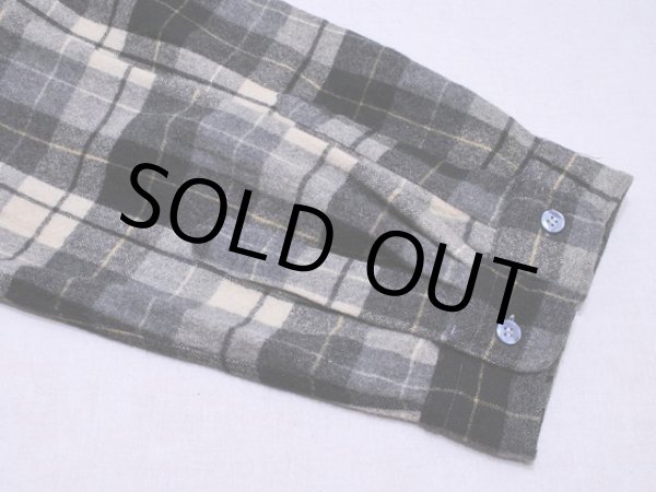 画像6: 1960s【TOWNCRAFT】ウールシャツ 黒チェック　表記S (6)