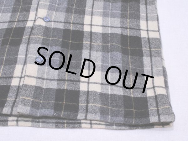 画像7: 1960s【TOWNCRAFT】ウールシャツ 黒チェック　表記S (7)