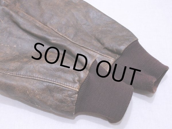 画像8: 1980s【BANANA REPUBLIC】A-2レザージャケット　表記40 (8)