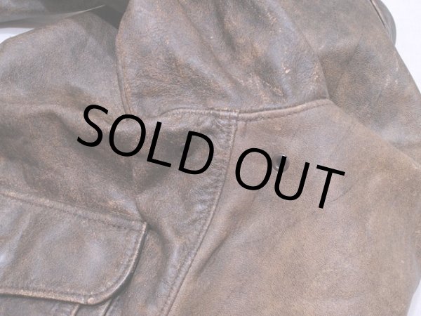 画像9: 1980s【BANANA REPUBLIC】A-2レザージャケット　表記40 (9)